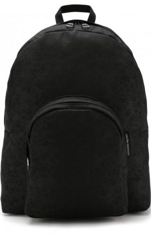Однотонный рюкзак с внешним карманом на молнии Alexander McQueen. Цвет: черный