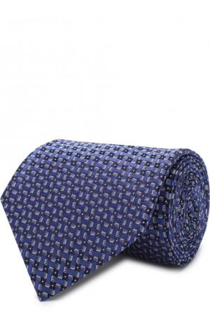 Шелковый галстук с узором Lanvin. Цвет: синий