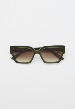 Очки солнцезащитные Karl Lagerfeld. Цвет: зеленый