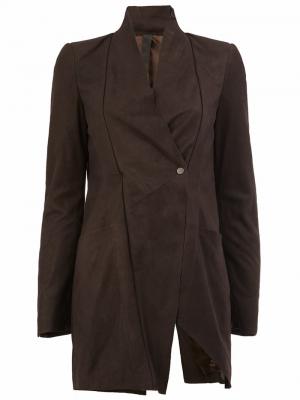 Однобортное пальто Ilaria Nistri. Цвет: коричневый