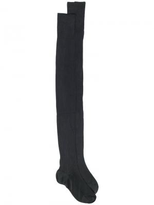 Длинные носки в рубчик Dsquared2. Цвет: чёрный
