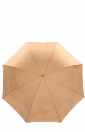 Зонт-трость с цветочным принтом Pasotti Ombrelli. Цвет: бежевый