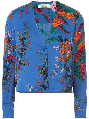 Рубашка с цветочным рисунком Dvf Diane Von Furstenberg. Цвет: синий