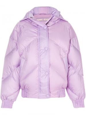 Куртка-пуховик Ienki. Цвет: розовый и фиолетовый