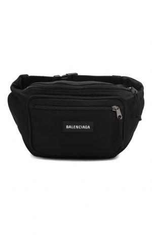 Текстильная поясная сумка Explorer Balenciaga. Цвет: черный