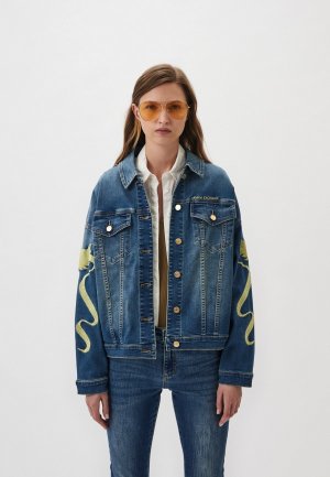 Куртка джинсовая Armani Exchange. Цвет: синий