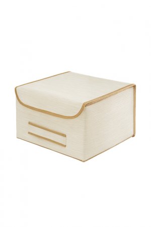 Коробка для хранения с крышкой CASY HOME. Цвет: белый