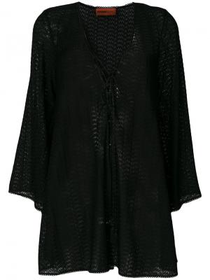 Блузка-шифт с вышивкой Missoni. Цвет: чёрный