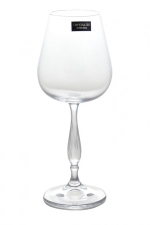 Набор бокалов для вина, 6 шт Crystalite Bohemia. Цвет: прозрачный