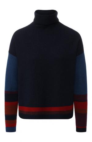 Шерстяной пуловер с высоким воротником Loro Piana. Цвет: темно-синий