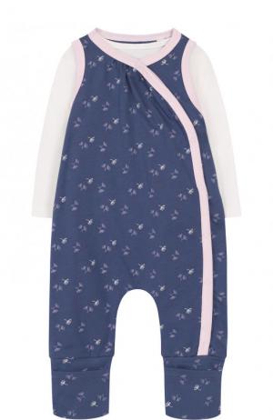 Хлопковая пижама с принтом Sanetta Fiftyseven. Цвет: синий