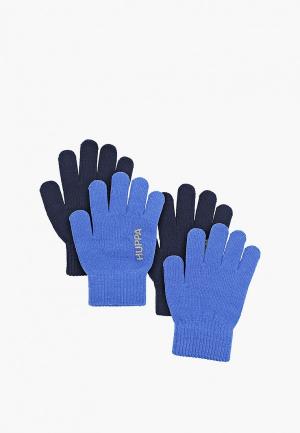 Перчатки 2 пары Huppa. Цвет: синий