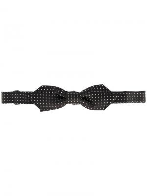 Галстук-бабочка в горошек Dolce & Gabbana. Цвет: чёрный