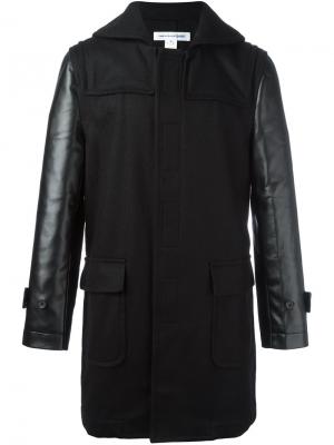 Пальто с контрастными рукавами Comme Des Garçons Shirt. Цвет: чёрный