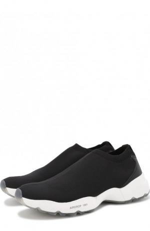 Текстильные кроссовки с контрастной подошвой O.X.S.. Цвет: черный