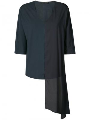 Асимметричная блуза Fabiana Filippi. Цвет: синий