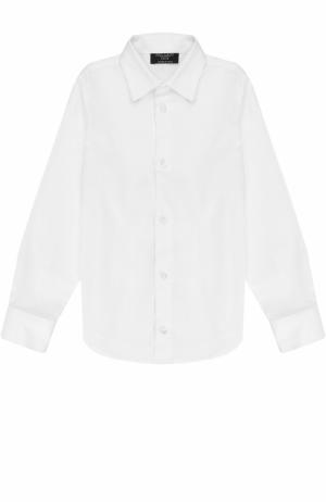 Хлопковая рубашка прямого кроя Dal Lago. Цвет: белый