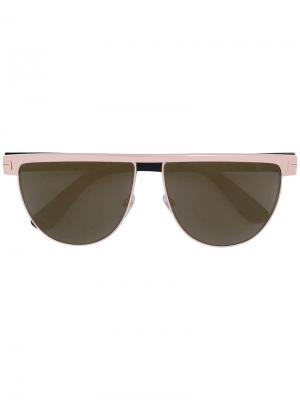 Объемные солнцезащитные очки Tom Ford Eyewear. Цвет: металлический