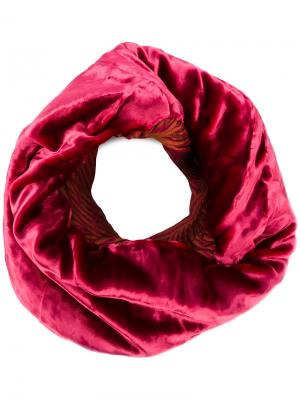 Бархатный шарф-снуд Issey Miyake. Цвет: розовый и фиолетовый