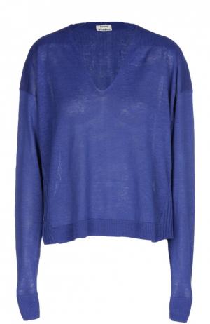 Пуловер свободного кроя с фактурной отделкой Acne Studios. Цвет: синий