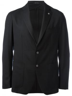Пиджак с застежкой на две пуговицы Tagliatore. Цвет: чёрный