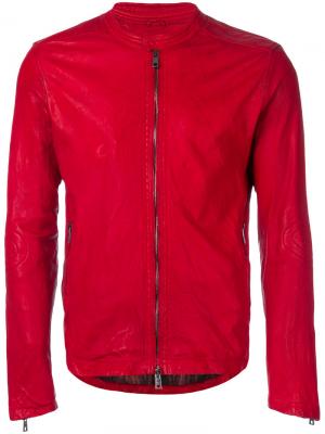 Round-neck zip jacket Giorgio Brato. Цвет: красный