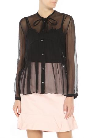 Блуза Christian Dior. Цвет: черный