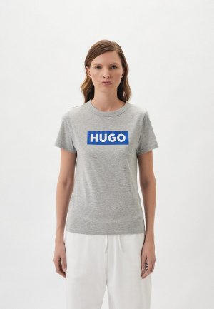 Футболка Hugo. Цвет: серый