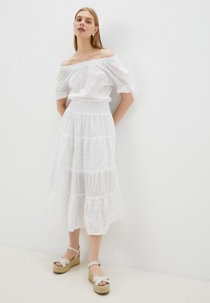 Платье Fabretti. Цвет: белый