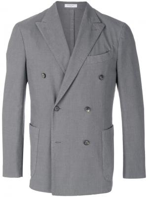 Двубортный пиджак Boglioli. Цвет: серый