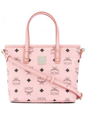 Мини сумка-тоут Anya на молнии MCM. Цвет: розовый и фиолетовый