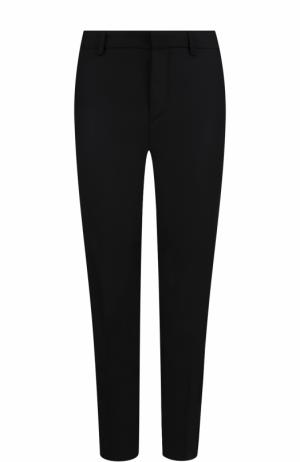 Укороченные шерстяные брюки прямого кроя Polo Ralph Lauren. Цвет: черный