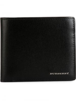 Классический бумажник Burberry. Цвет: чёрный