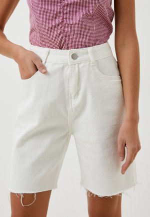 Шорты джинсовые TrendyAngel. Цвет: белый