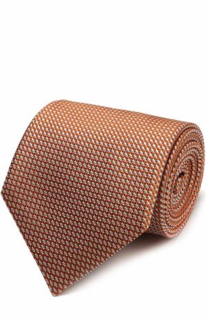 Шелковый галстук Ermenegildo Zegna. Цвет: оранжевый