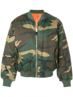 Камуфляжная куртка-бомбер Alyx. Цвет: зелёный