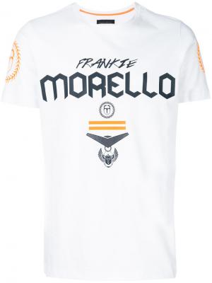 Футболка с принтом логотипа Frankie Morello. Цвет: белый