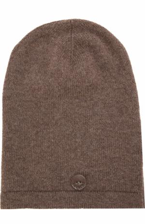 Кашемировая шапка бини Inverni. Цвет: коричневый