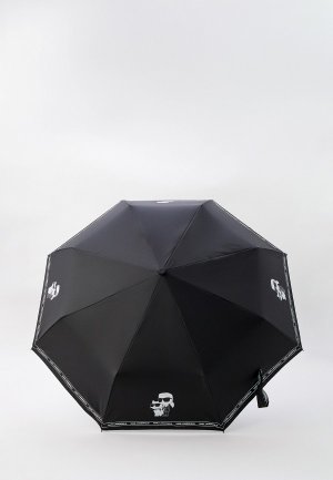 Зонт складной Karl Lagerfeld. Цвет: черный