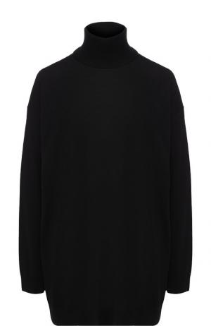 Шерстяной пуловер свободного кроя с высоким воротником Acne Studios. Цвет: черный