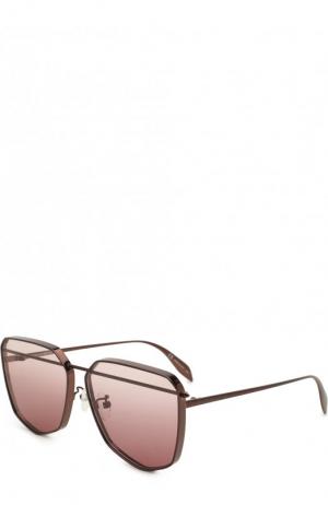 Солнцезащитные очки Alexander McQueen. Цвет: бордовый