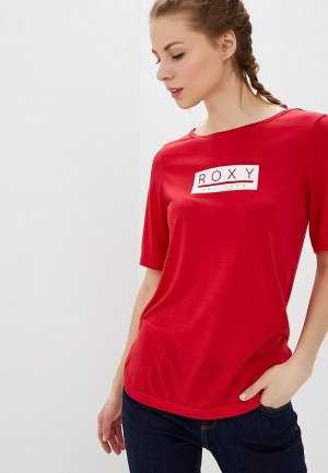 Футболка Roxy. Цвет: красный