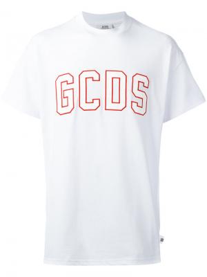 Футболка с заплаткой логотипом Gcds. Цвет: белый