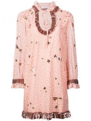 Платье Outerspace с принтом Coach. Цвет: розовый и фиолетовый