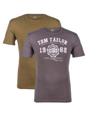 Комплект футболок TOM TAILOR. Цвет: серый