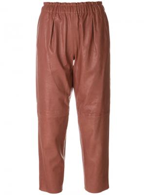 Укороченные брюки Forte. Цвет: розовый и фиолетовый