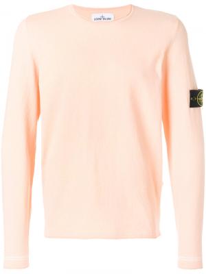 Logo patch sweater Stone Island. Цвет: жёлтый и оранжевый