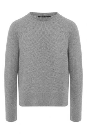 Кашемировый пуловер с круглым вырезом Loro Piana. Цвет: серый