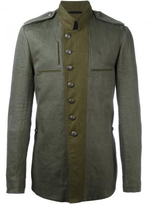 Куртка в стиле милитари Ann Demeulemeester. Цвет: зелёный