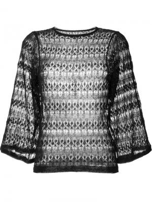 Ажурный свитер с широкими рукавами Isabel Marant. Цвет: чёрный